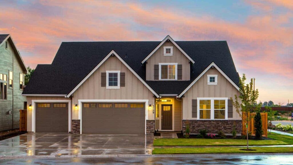 house with hurricane rated garage doors
