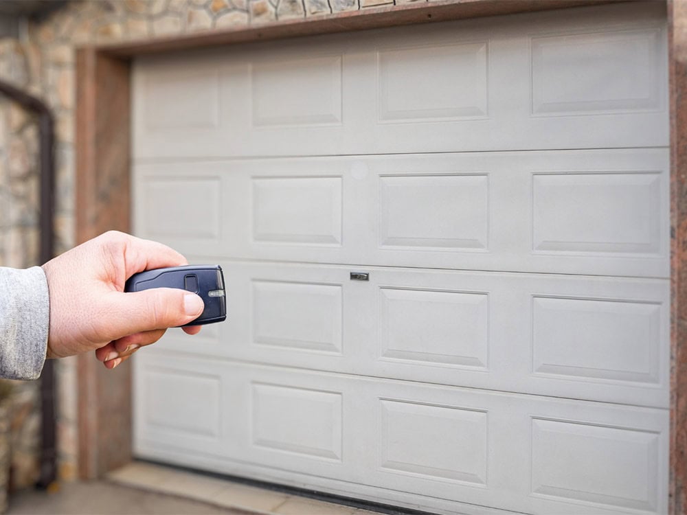 Garage door opener repair in progress