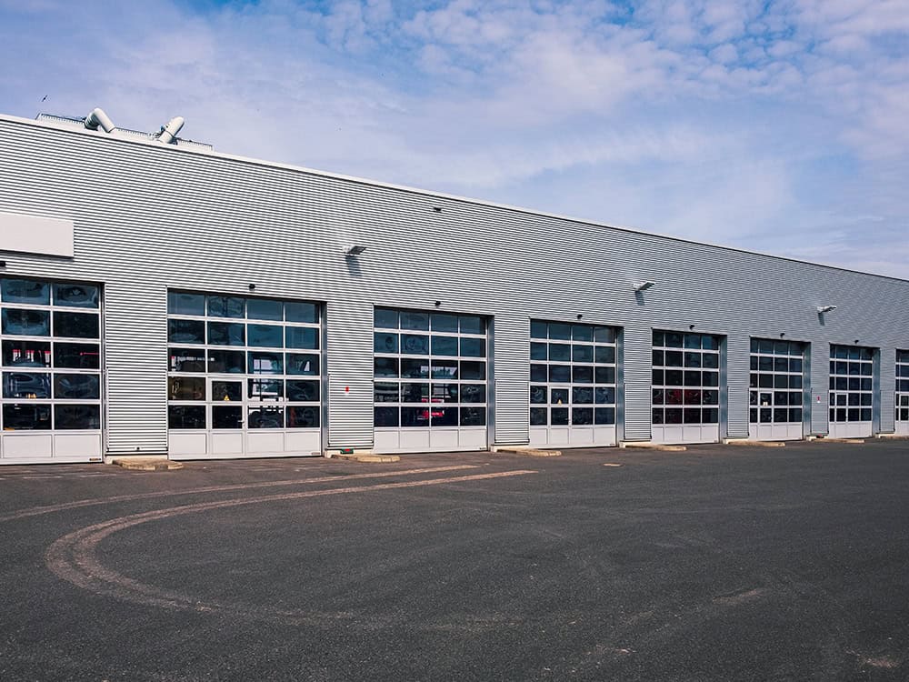 Tampa glass sectional garage door