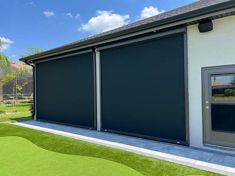 Hurricane shutters for a home