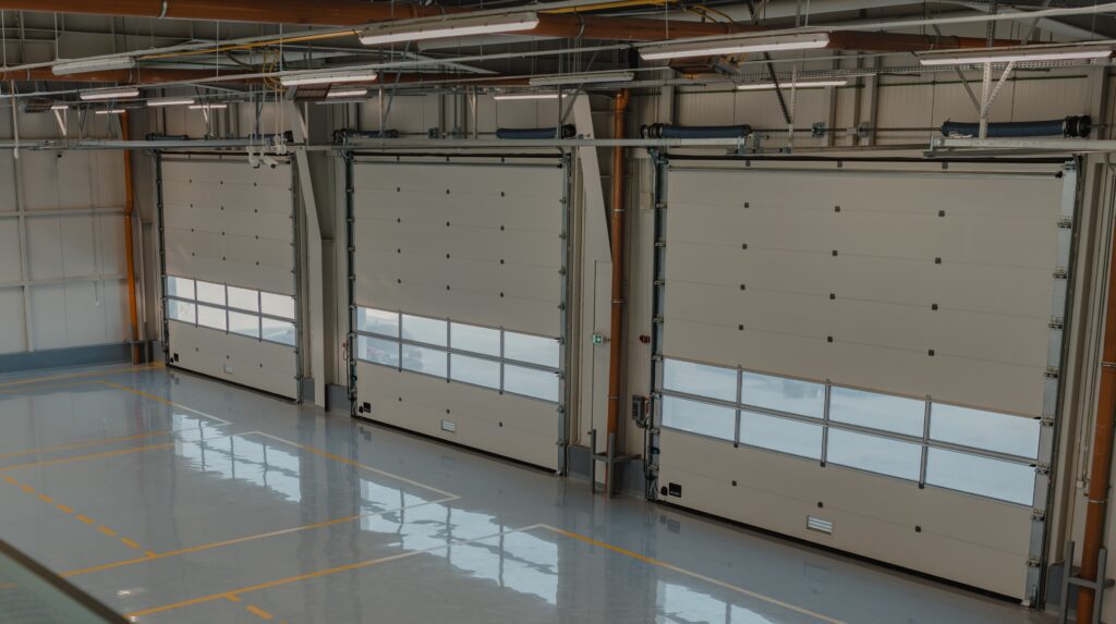 Sectional commercial garage door in Tampa