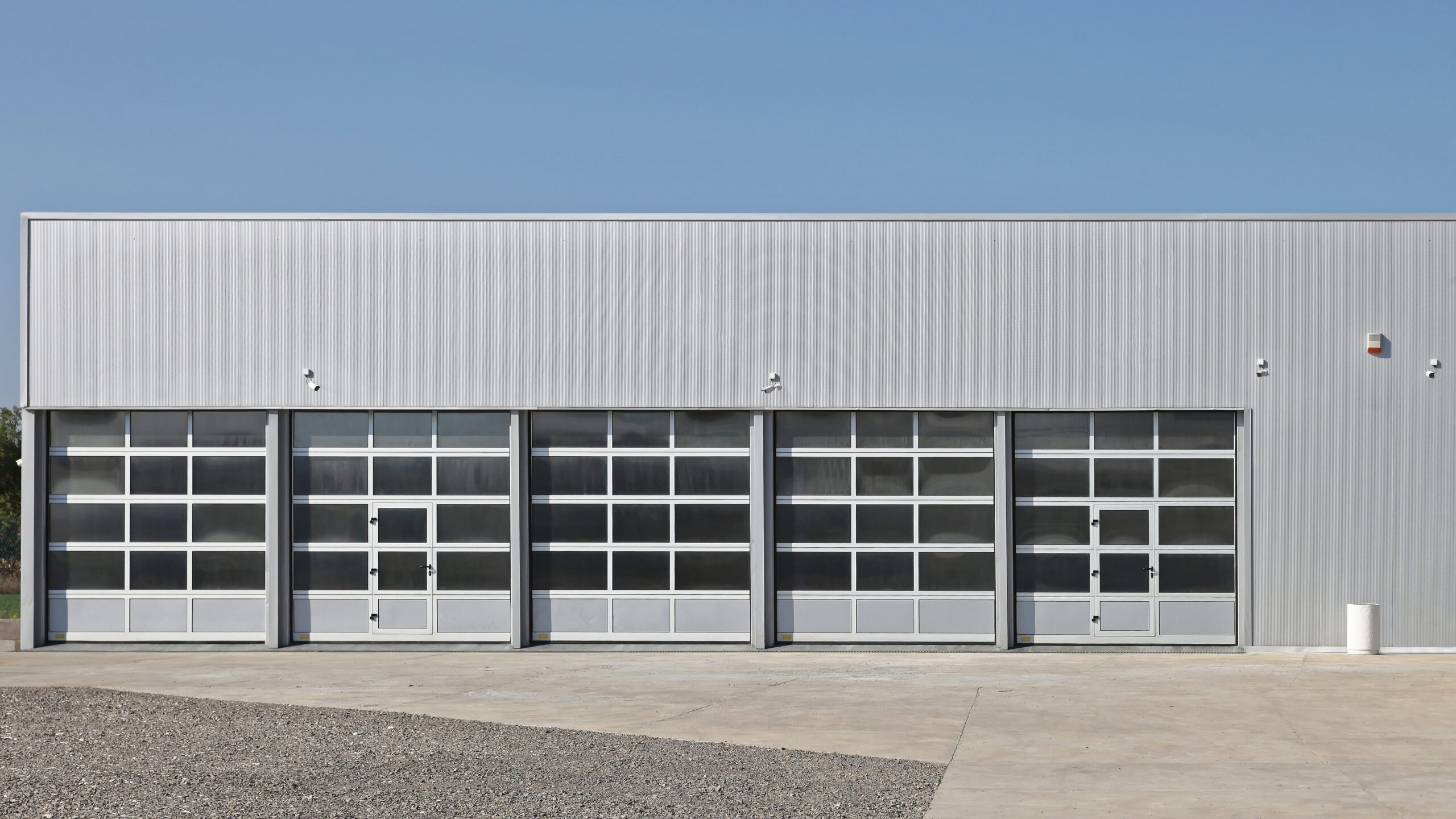 Five Big Doors at New Garage Service Building