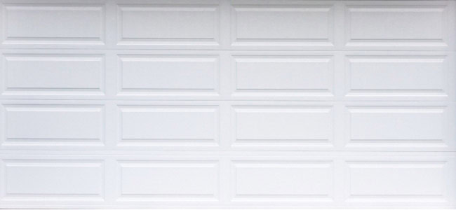 Traditional vinyl garage door