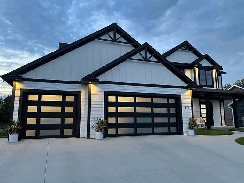Modern garage door residential