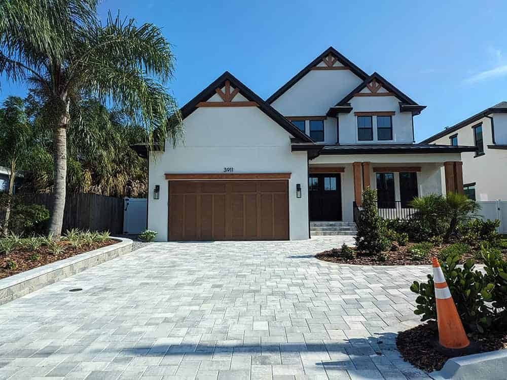 Garage door on a home
